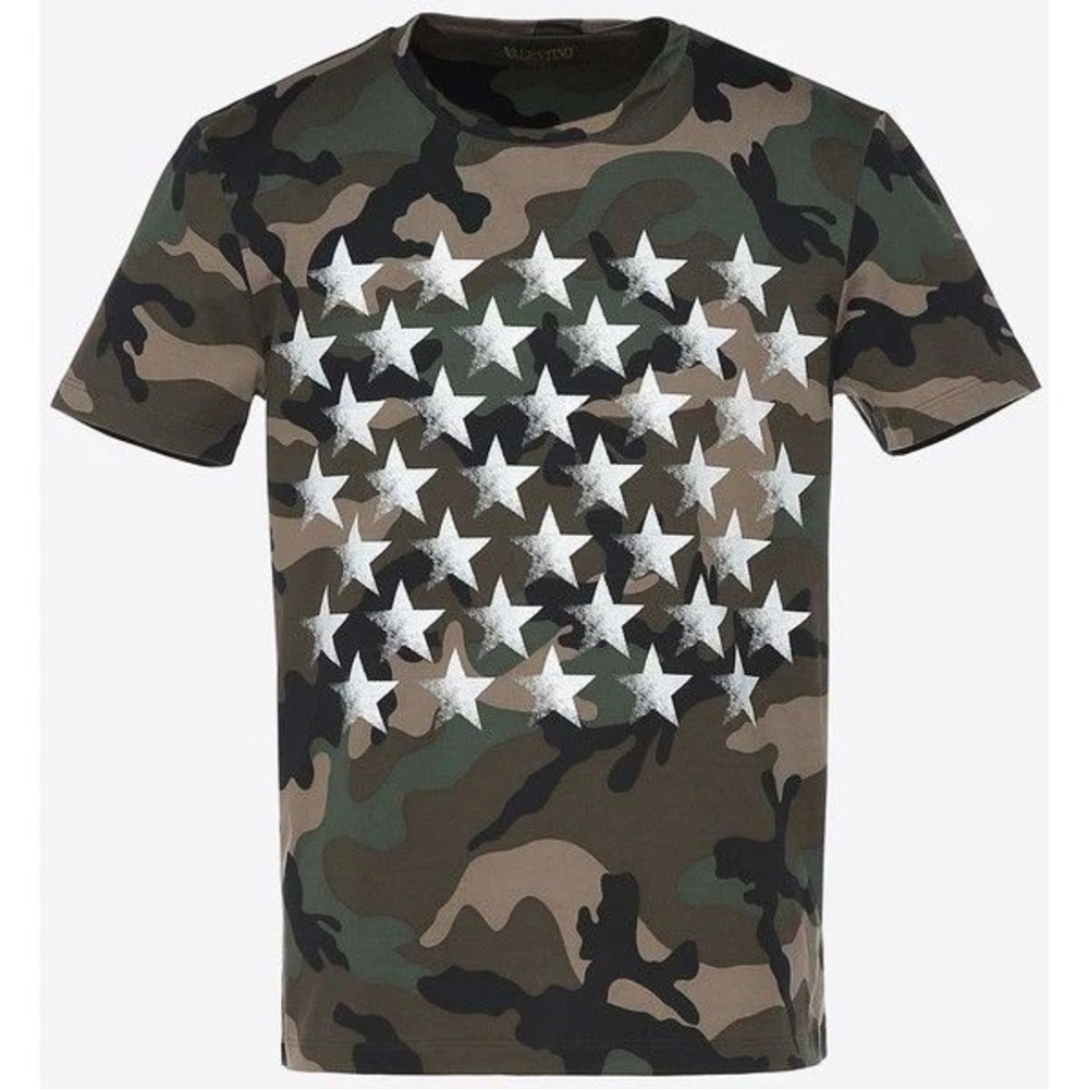 Valentino Men's Star Camouflage Tee - XS